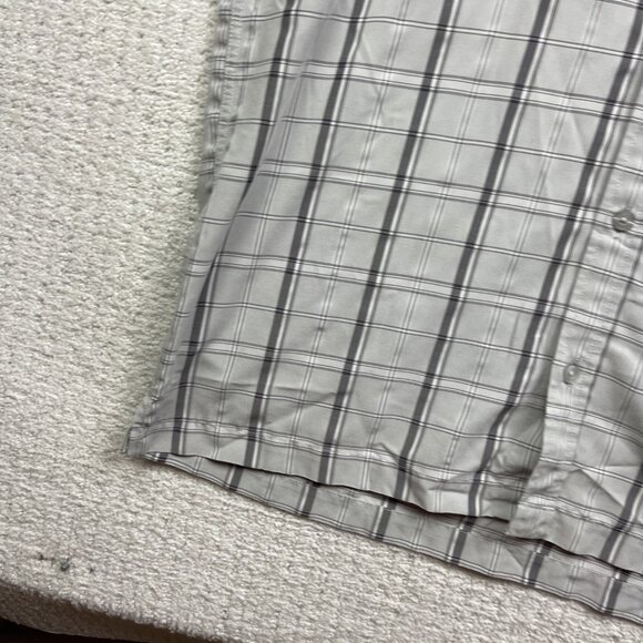 Y2K Oneill Shirt Men L GreyBlack Plaid Short Sleeve Button Up Surf Skate Casual - Picture 6 of 15